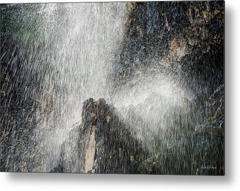 Idaho Scenics Metal Print featuring the photograph Waterfall and Cliff Textures by Leland D Howard