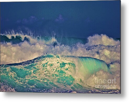 Surf Breaking Metal Print featuring the photograph Waves Breaking by Bette Phelan