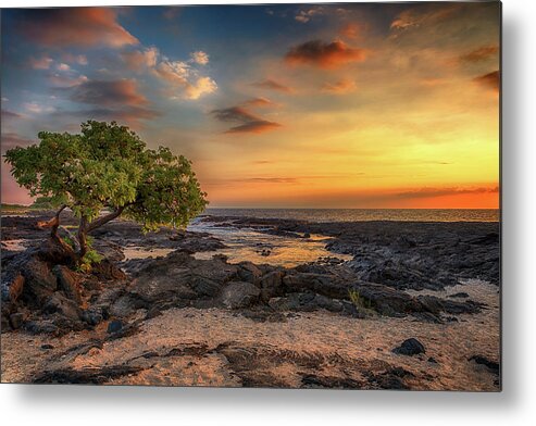 Sunset Metal Print featuring the photograph Wawaloli Beach Sunset by Susan Rissi Tregoning