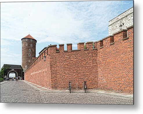 Central Europe Metal Print featuring the photograph Wawel Castle Entry by Sharon Popek