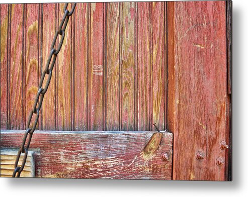 Door Metal Print featuring the photograph Weathered Barn Door- photography by Ann Powell