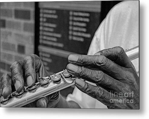 Flute Metal Print featuring the photograph Weathered Hands by Lynn Sprowl