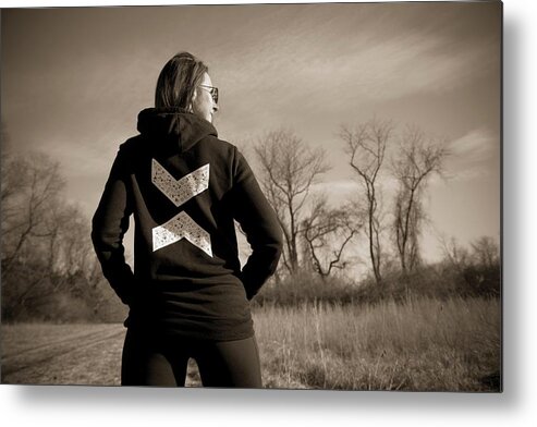 Skydiving Metal Print featuring the photograph Wendy's Sepia by Larkin's Balcony Photography