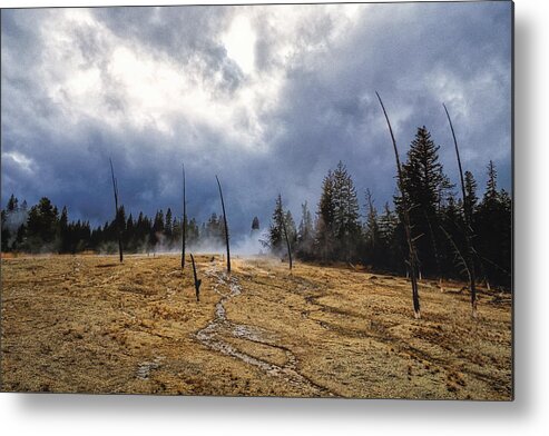 Wyoming Metal Print featuring the photograph West Thumb Geyser Basin  by Lars Lentz
