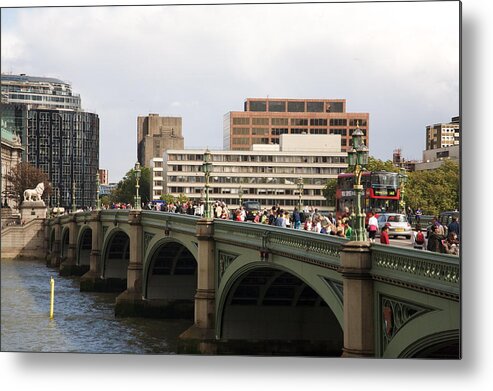 Westminster Metal Print featuring the photograph Westminster bridge. by Christopher Rowlands