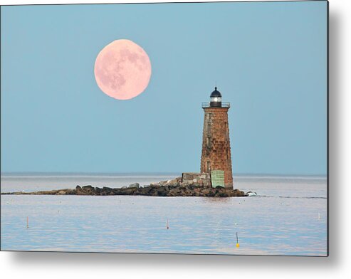 New Castle Metal Print featuring the photograph Whaleback Blue Moon by Eric Gendron