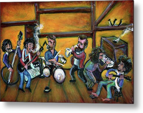 The Band Metal Print featuring the painting When I Paint My Masterpiece by Jason Gluskin