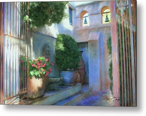 Sedona Metal Print featuring the mixed media When the Bells Rang Out in Sedona by Colleen Taylor