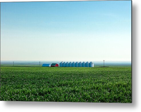 Farm Metal Print featuring the photograph Where the Plains Meet the Sky by Todd Klassy