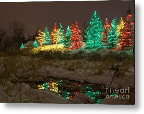 Christmas Lights Metal Print featuring the photograph Whimsical Christmas Lights by Wayne Moran