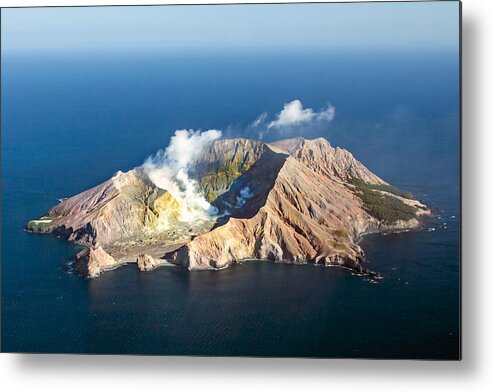 White Metal Print featuring the photograph White Island by Nicholas Blackwell