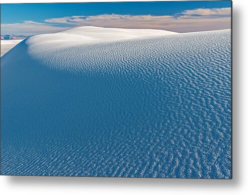 White Metal Print featuring the photograph White Sands Ripples - White Sands National Monument Photograph by Duane Miller