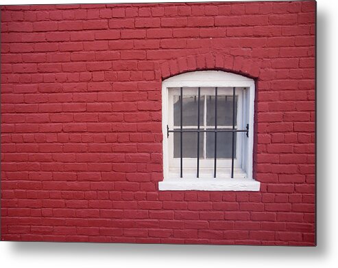 Architecture Metal Print featuring the photograph White Window by Monte Stevens
