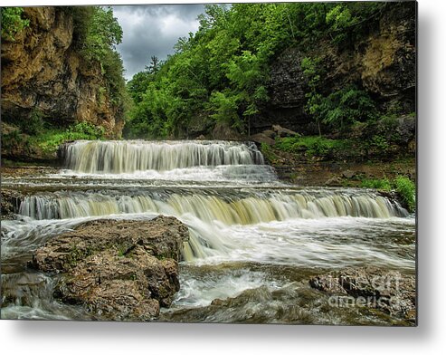 Waterfalls Metal Print featuring the photograph Willow Falls Willow River State Park Hudson Wisconsin by Wayne Moran