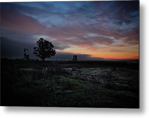 Sunrise Metal Print featuring the photograph Windmill Sunrise by Bruce Bottomley