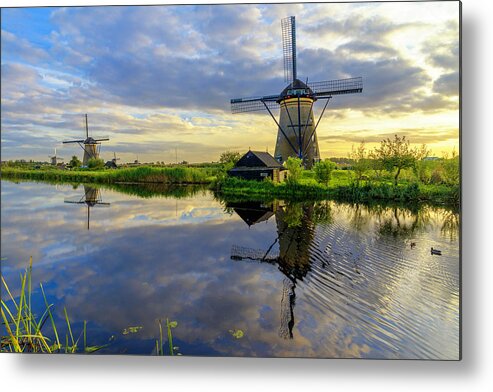 Windmill Metal Print featuring the photograph Windmills by Chad Dutson