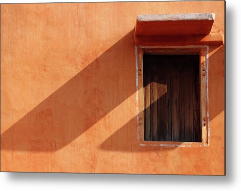 Minimal Metal Print featuring the photograph Window with Long Shadow by Prakash Ghai