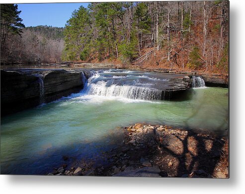 Haw Creek Metal Print featuring the photograph Winter at Haw Creek Falls by Michael Dougherty
