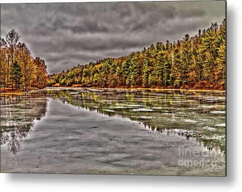 Winter Metal Print featuring the photograph Winter at Pine Lake by William Norton