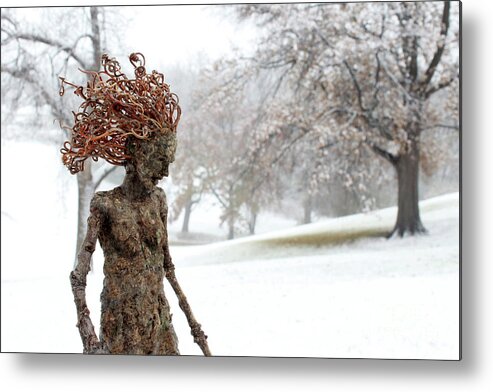 Forest Metal Print featuring the sculpture Winter Beauty by Adam Long