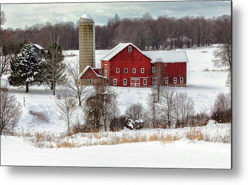 Farm Metal Print featuring the photograph Winter on a Farm by Rod Best