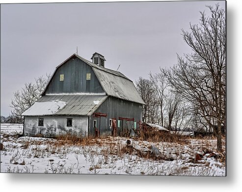Barn Metal Print featuring the photograph Winter On The Farm 2 by Bonfire Photography
