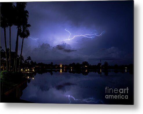 Lightning Metal Print featuring the photograph Wispy by Quinn Sedam