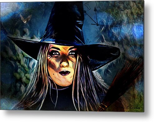 Witch Metal Print featuring the digital art Witchin' Hour by Pennie McCracken