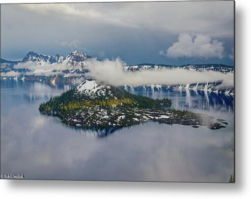 Wizard Island Metal Print featuring the photograph Wizard Island by Mike Ronnebeck