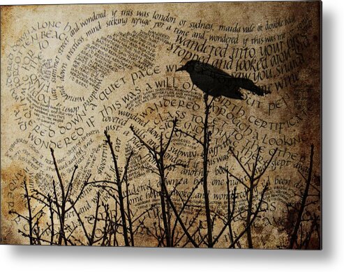 Silhouettes Metal Print featuring the digital art Written On The Wind by Jan Amiss Photography