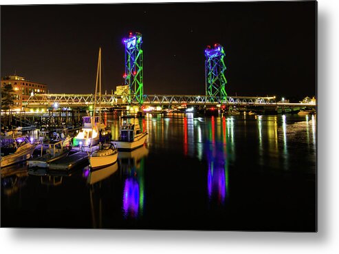Portsmouth Metal Print featuring the photograph WWI Memorial Bridge Blue-Green by Tim Kirchoff