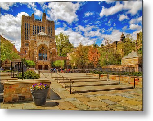 Yale University Metal Print featuring the photograph Yale University Sterling Library II by Susan Candelario