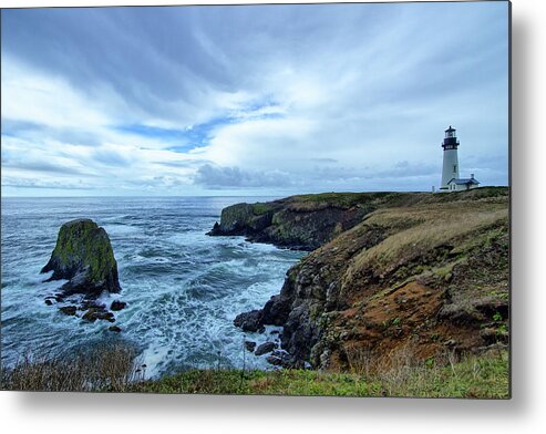 Oregon Metal Print featuring the photograph Yaquina Head Lighthouse 2 by Jedediah Hohf