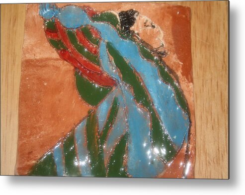 Jesus Metal Print featuring the ceramic art Yawn and stretch - tile by Gloria Ssali