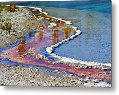 Colorful Metal Print featuring the photograph Yellowstone Abstract I by Teresa Zieba