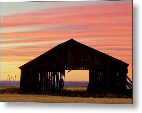 Barn Metal Print featuring the photograph Yesterday and Today at Sunset by Todd Kreuter