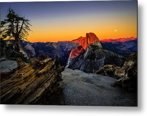 California Metal Print featuring the photograph Yosemite National Park Glacier Point Half Dome Sunset by Scott McGuire