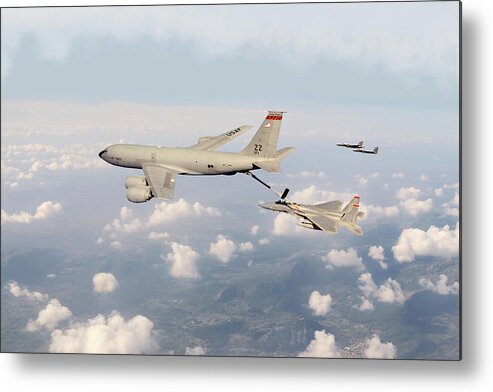 Kc-135 Stratotanker Metal Print featuring the digital art Young Tigers by Airpower Art