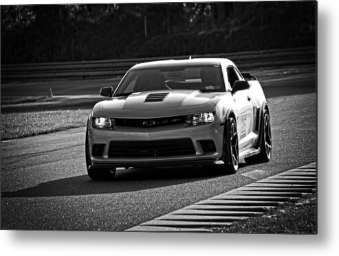 Motorsports Metal Print featuring the photograph Z28 on Track by Mike Martin