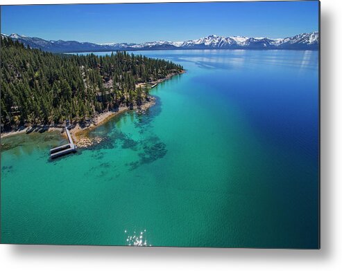 Aerial Metal Print featuring the photograph Zephyr Point Aerial by Brad Scott