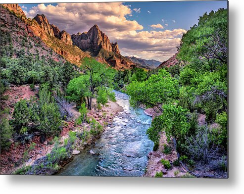 Utah Metal Print featuring the photograph Zion Canyon at Sunset by Michael Ash