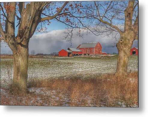 Barn Metal Print featuring the photograph 0265 - The Approaching Storm on Edwards by Sheryl L Sutter