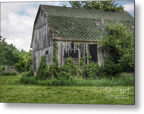 Barn Metal Print featuring the photograph 0320 - Hunters Creek's Forgotten Grey by Sheryl L Sutter