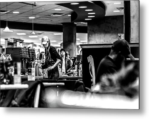 Barista Metal Print featuring the photograph 035 - Barista by David Ralph Johnson