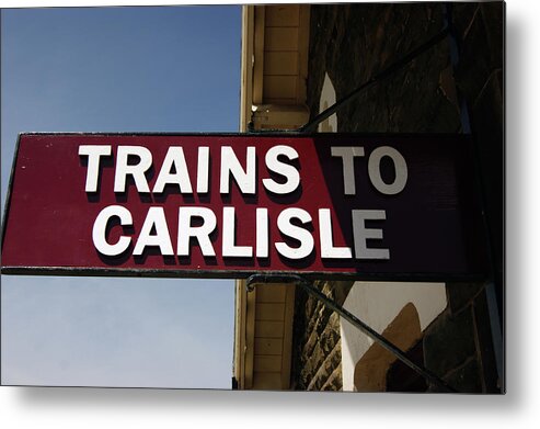 Settle Metal Print featuring the photograph 06/06/14 SETTLE. Station View. Destination Board. by Lachlan Main