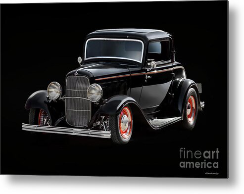 1932 Ford Coupe Metal Print featuring the photograph 1932 Ford 'Traditional Hot Rod' Coupe by Dave Koontz