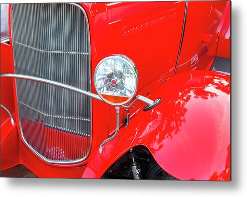 Ford Metal Print featuring the photograph 1932 Ford Tudor Sedan 004 by Rich Franco