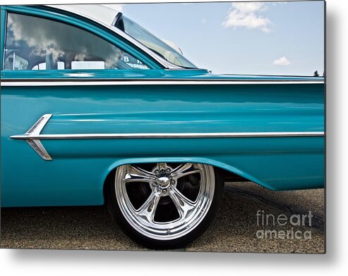 Car Metal Print featuring the photograph 1960 Chevy Impala #2 by Linda Bianic
