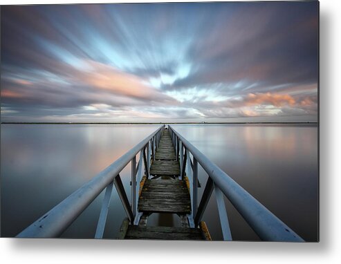 Tranquility Metal Print featuring the photograph Abandoned Pier #1 by Searching For The Light