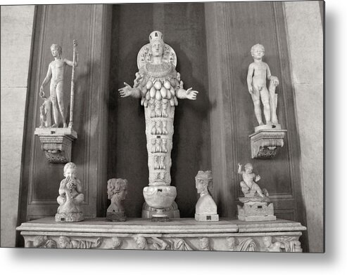 Sculpture Metal Print featuring the photograph Artemis of Ephesus in the Vatican Museum #2 by Angela Rath